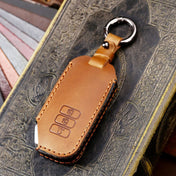Hallmo Car Cowhide Leather Key Protective Cover for KIA (Brown) Eurekaonline