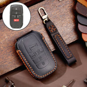 Hallmo Car Genuine Leather Key Protective Cover for Toyota Sienna 5-button (Black) Eurekaonline
