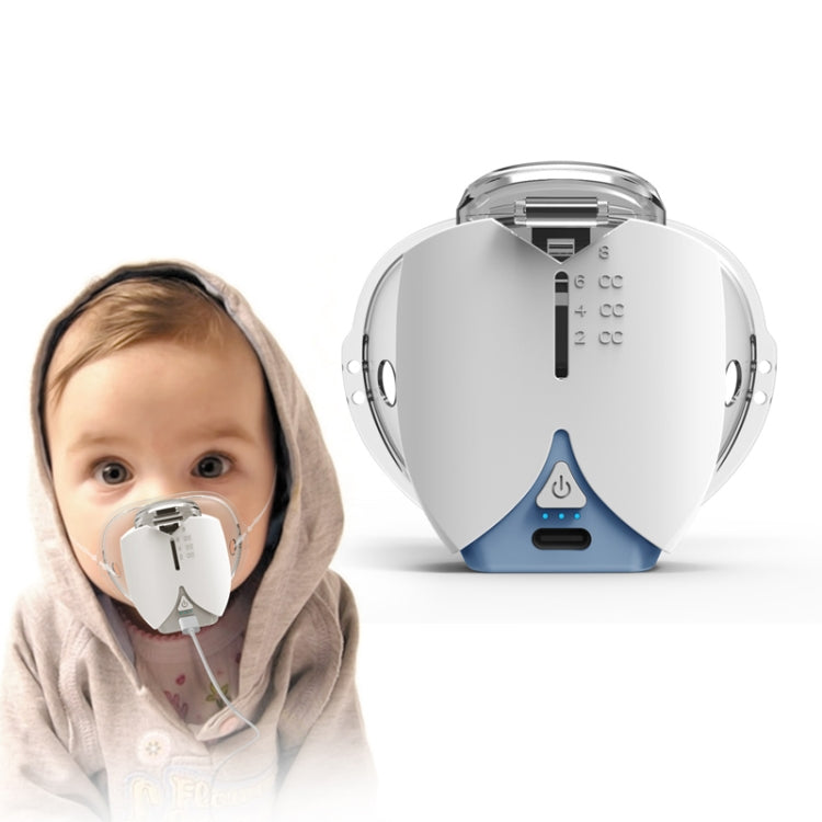Hands-free Wearable Micro-mesh Nebulizer for Adults and Children ,Style: USB Style(Blue White) Eurekaonline