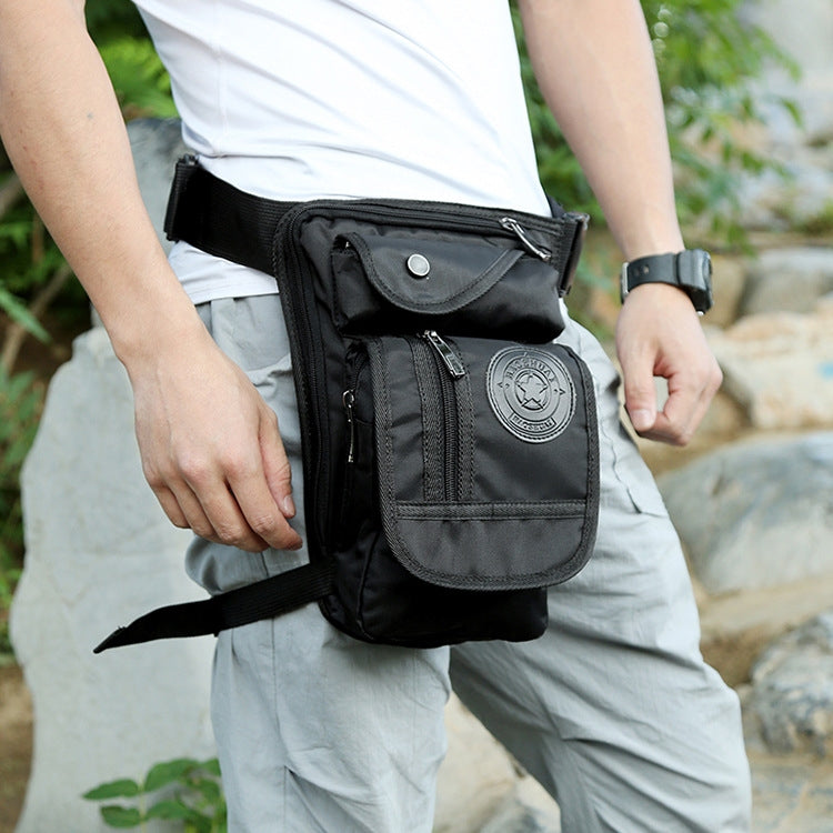 HaoShuai 325 Multi-Function Nylon Leg Bag Mountaineering Outdoor Travel Sports Convenient Waist Bag(Army Green) Eurekaonline