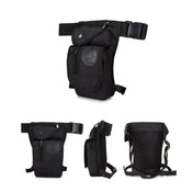 HaoShuai 325 Multi-Function Nylon Leg Bag Mountaineering Outdoor Travel Sports Convenient Waist Bag(Black) Eurekaonline