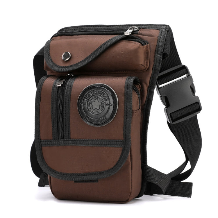 HaoShuai 325 Multi-Function Nylon Leg Bag Mountaineering Outdoor Travel Sports Convenient Waist Bag(Brown) Eurekaonline