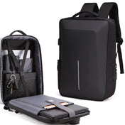 Hard Shell Backpack Alloy Frame Anti-Theft Computer Bag For Men, Color: 8001 Black Eurekaonline