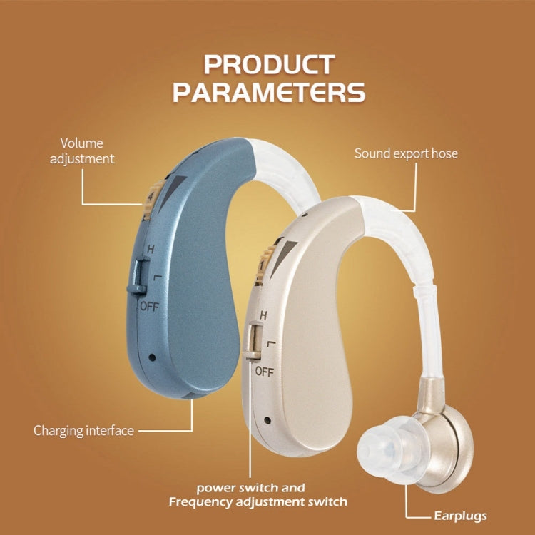 Hearing Aid Audiphones Sound Amplifier EU Plug(Blue) Eurekaonline