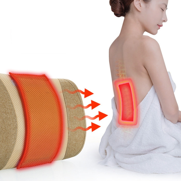 Heating Pulse Acupuncture Waist Massager Multifunctional Household Lumbar Disc Automatic Traction Device, Plug Type:US Plug(Brown) Eurekaonline