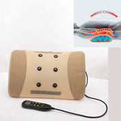 Heating Pulse Acupuncture Waist Massager Multifunctional Household Lumbar Disc Automatic Traction Device, Plug Type:US Plug(Brown) Eurekaonline