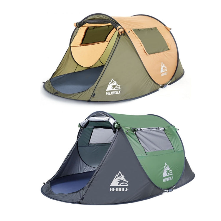 Hewolf 1766 Outdoor Automatic Windproof Quick-Opening Tent Camping Sunscreen Tent For 4-5 People (Army Green) Eurekaonline