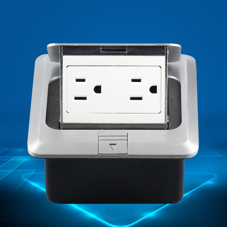 Hidden Pop-up Aluminum Alloy Computer Floor Socket with Cover Bottom Box, US Plug Eurekaonline