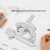 High Carbon Steel Non-parallax Trimmer Protractor Angle Measuring Ruler Eurekaonline