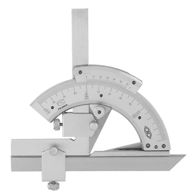 High Carbon Steel Non-parallax Trimmer Protractor Angle Measuring Ruler Eurekaonline