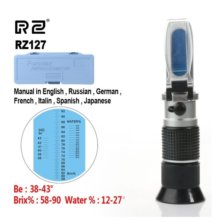 High Concentration Brix Be Water 3 in 1 58%~92% Honey Refractometer Bees Sugar Food ATC RZ127 Eurekaonline