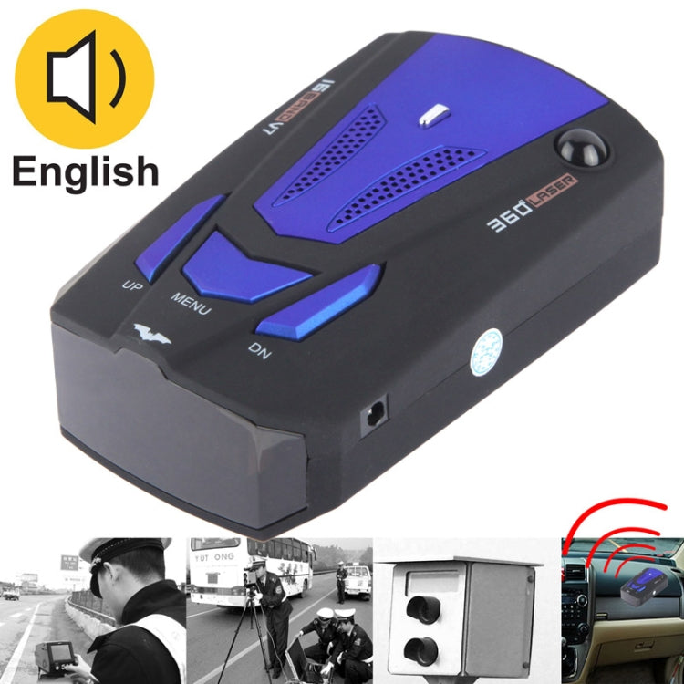  Detector Radar, Built-in English Voice Broadcast(Black) Eurekaonline