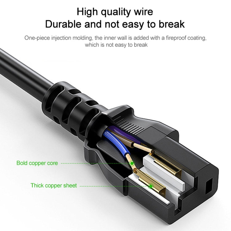 High Quality 3 Prong Style EU Notebook AC Power Cord, Length: 1.8m Eurekaonline