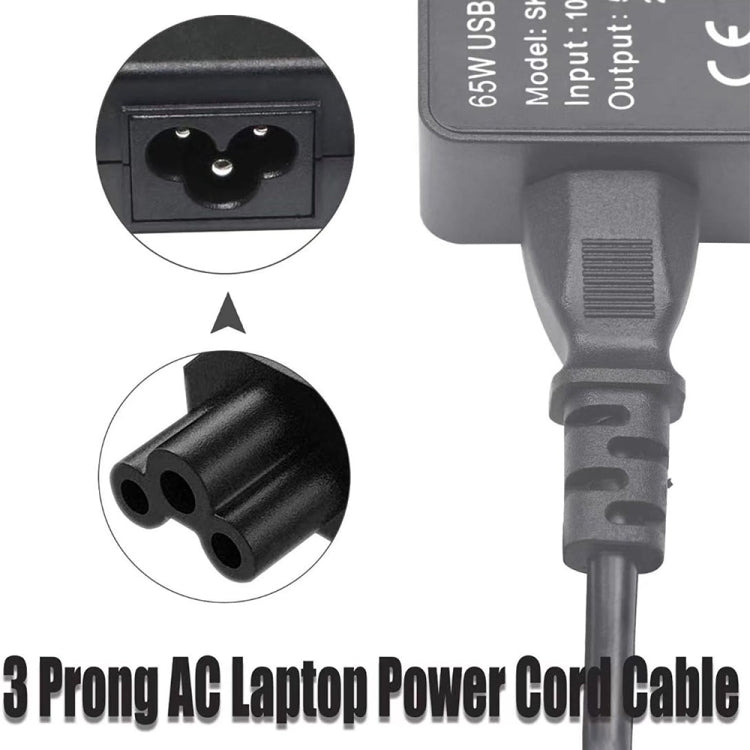High Quality 3 Prong Style US Notebook AC Power Cord, Length: 1.8m Eurekaonline
