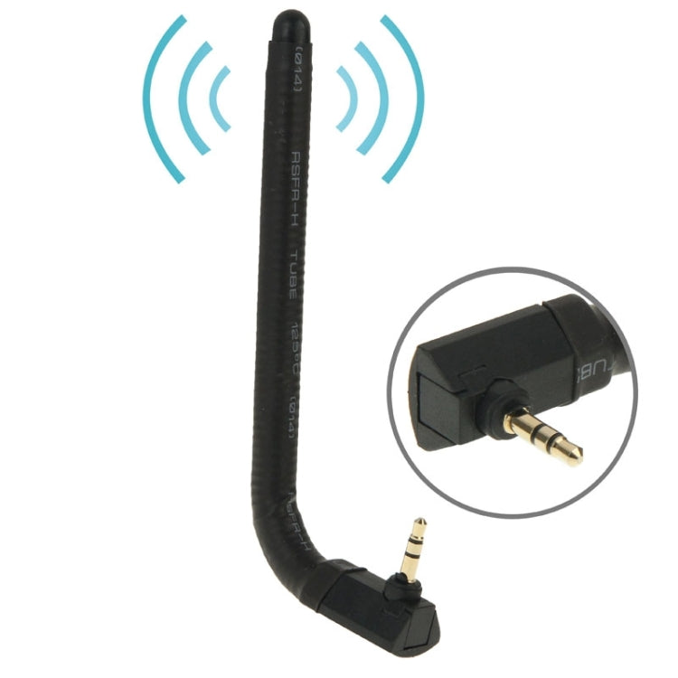 High Quality 6dBi 3.5mm Bending Style Mobile FM & TV Antenna(Black) Eurekaonline