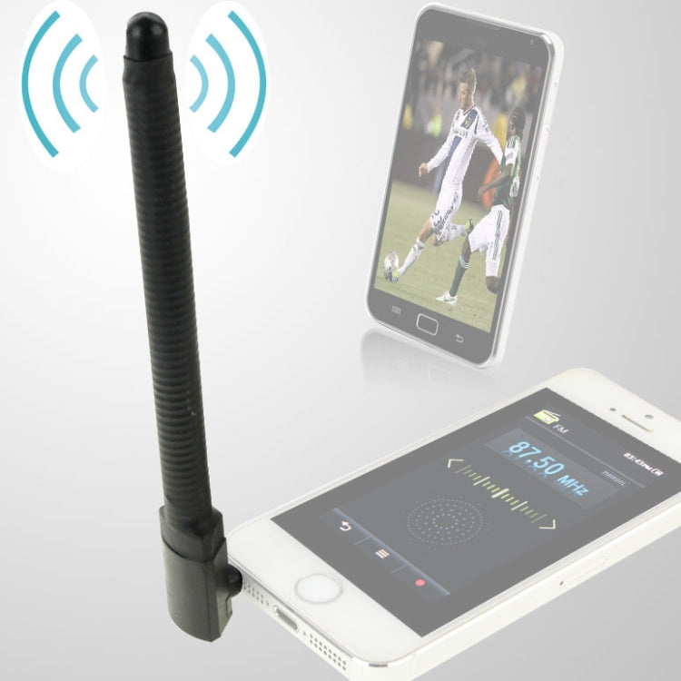 High Quality 6dBi 3.5mm Bending Style Mobile FM & TV Antenna(Black) Eurekaonline