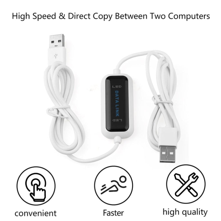 High Speed USB PC to PC Online Share Data Link Net Direct File Transfer Bridge Cable, Length: 1.75m Eurekaonline