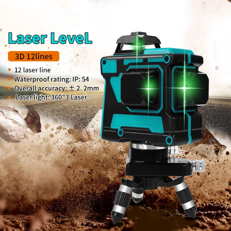 Hilda LS055 Laser Level 12 Lines 3D Self-leveling 360 Cross Horizontal Vertical Level Green Beam Eurekaonline