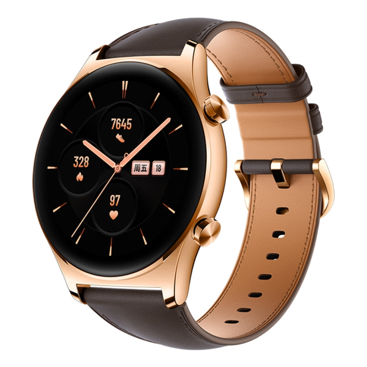 Honor GS 3 Smart Watch, 1.43 inch Screen, Support Heart Rate Monitoring / Bluetooth Call / GPS / NFC (Brown) Eurekaonline