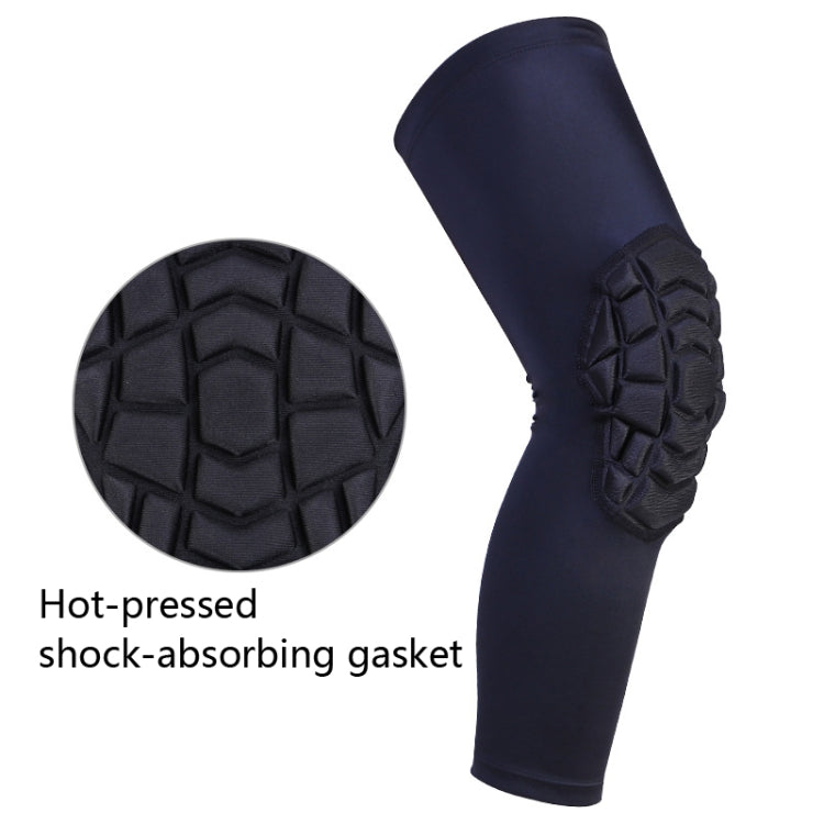 Hot Pressed Honeycomb Knee Pads Basketball Climbing Sports Knee Pads Protective Gear, Specification: L (Black) Eurekaonline