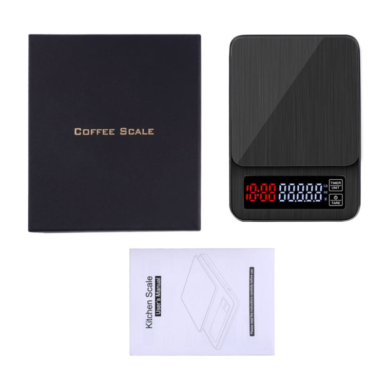 Household Hand-Pushed Coffee Scale USB-Powered Smart Kitchen Scale With Timing, Specification: 3kg/0.1g Eurekaonline