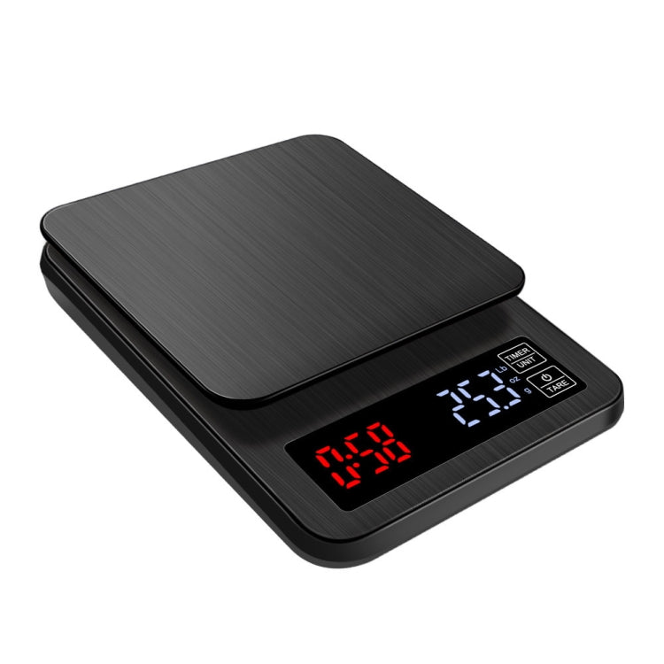 Household Hand-Pushed Coffee Scale USB-Powered Smart Kitchen Scale With Timing, Specification: 3kg/0.1g Eurekaonline