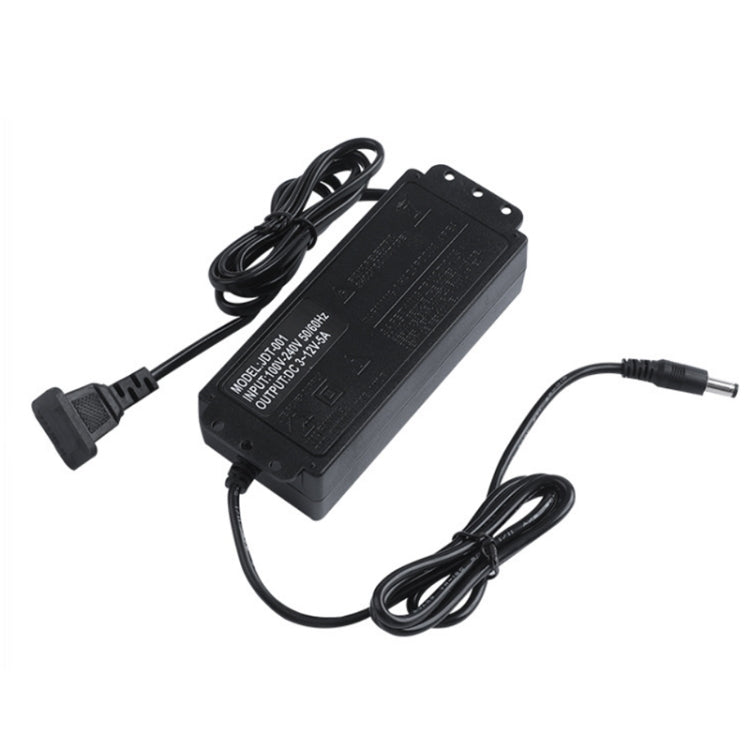 HuaZhenYuan 3-12V5A High Power Speed Regulation And Voltage Regulation Power Adapter With Monitor, Model: UK Plug Eurekaonline