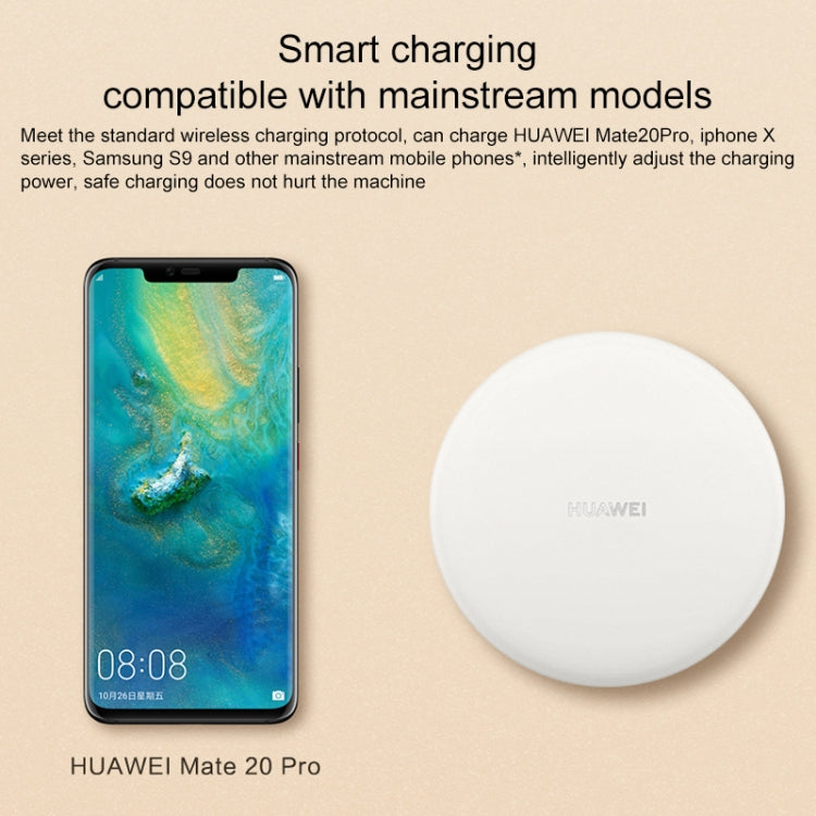 Huawei 15W Max Qi Standard Intelligent Fast Wireless Charger with 5A Cable and 10V / 4A Charging Plug(Black) Eurekaonline