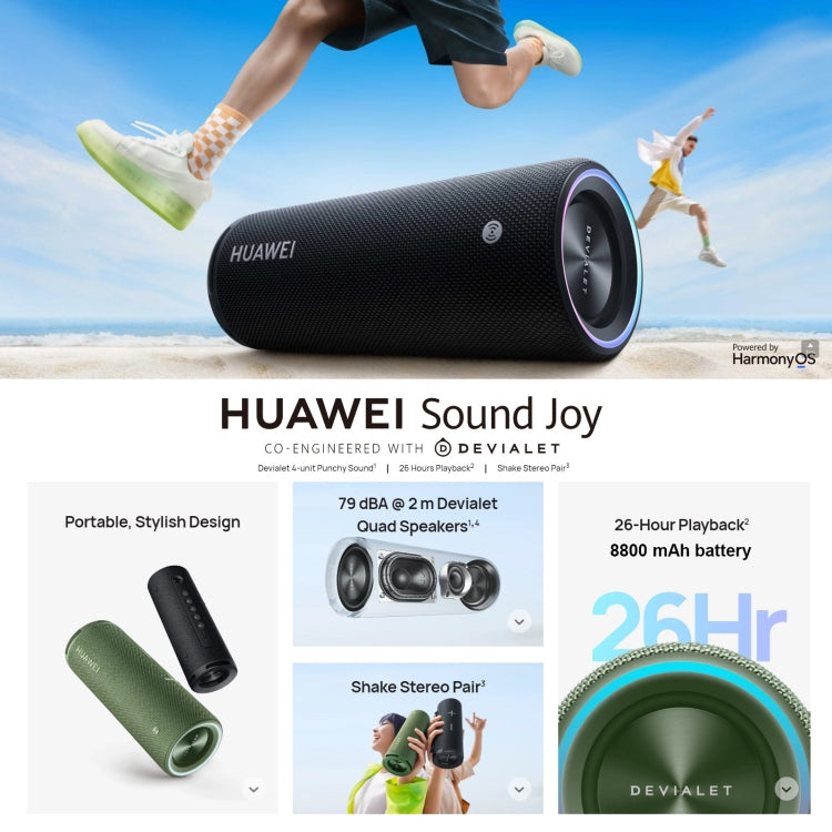 Huawei Sound Joy Portable Smart Speaker Shocking Sound Devialet Bluetooth Wireless Speaker (Coral Red) Eurekaonline