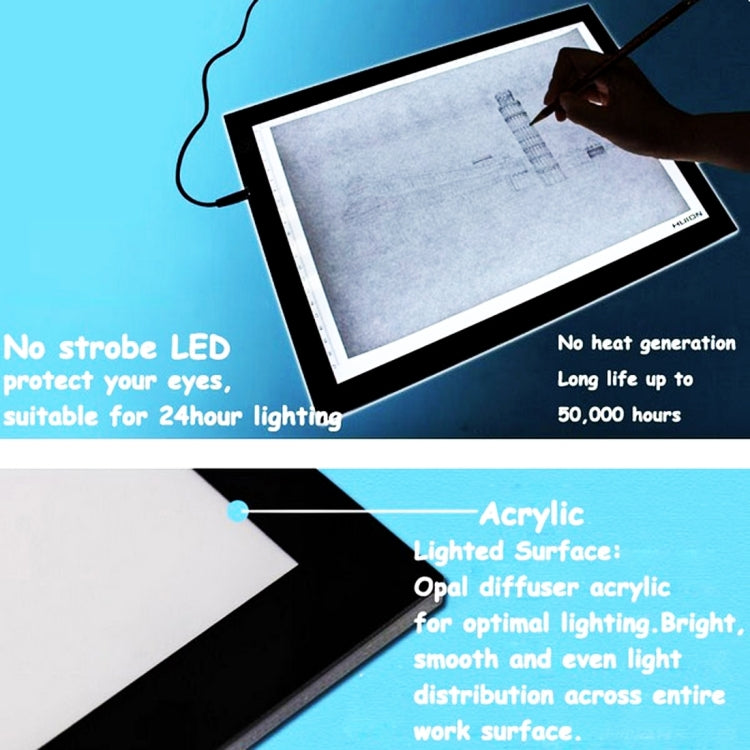 Huion A2 Ultra Thin Adjustable USB LED Light Board Light Tracing Pad Eurekaonline