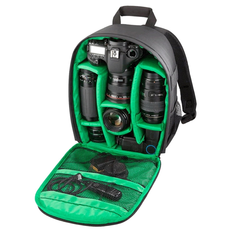 INDEPMAN DL-B013 Portable Waterproof Scratch-proof Outdoor Sports Backpack Camera Bag Phone Tablet Bag for GoPro, SJCAM, Nikon, Canon, Xiaomi Xiaoyi YI, iPad, Apple, Samsung, Huawei, Size: 26.5 * 12.5 * 33 cm(Green) Eurekaonline