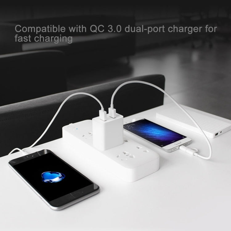 original xiaomi 3.6a qc3.0 dual usb port smart quick charging charger, for iphone, galaxy, huawei, xiaomi, lg, htc and other smart phones, rechargeable devices, ac100-240v wide voltage(white)