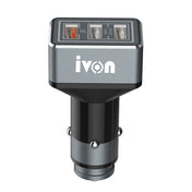 IVON CC36 39W 7.2A QC 3.0 USB + Dual USB Car Charger with Ambient Light Eurekaonline