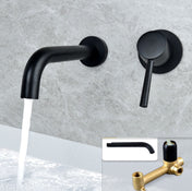 In-wall Hidden Concealed Faucet Hot and Cold Copper Mixing Valve, Specification: Black Conjoined Eurekaonline