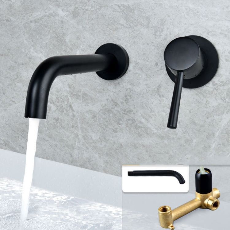 In-wall Hidden Concealed Faucet Hot and Cold Copper Mixing Valve, Specification: Black Conjoined Eurekaonline