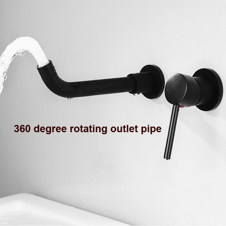 In-wall Hidden Concealed Faucet Hot and Cold Copper Mixing Valve, Specification: Black Conjoined Eurekaonline