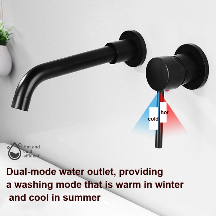 In-wall Hidden Concealed Faucet Hot and Cold Copper Mixing Valve, Specification: Black Conjoined Eurekaonline