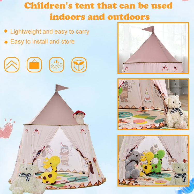 Indian Castle Children Indoor Outdoor Tent Mongolian Yurt Toy House with Base Cloth Eurekaonline