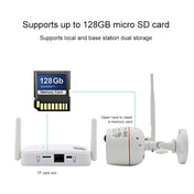 Indoor 4CH HD 1080P Security Wireless IP IR Camera Wifi Kit, Support Night Vision / PIR Detection / Two-Way Audio & Micro SD Card (128GB Max, IR Distance: 9m(White) Eurekaonline