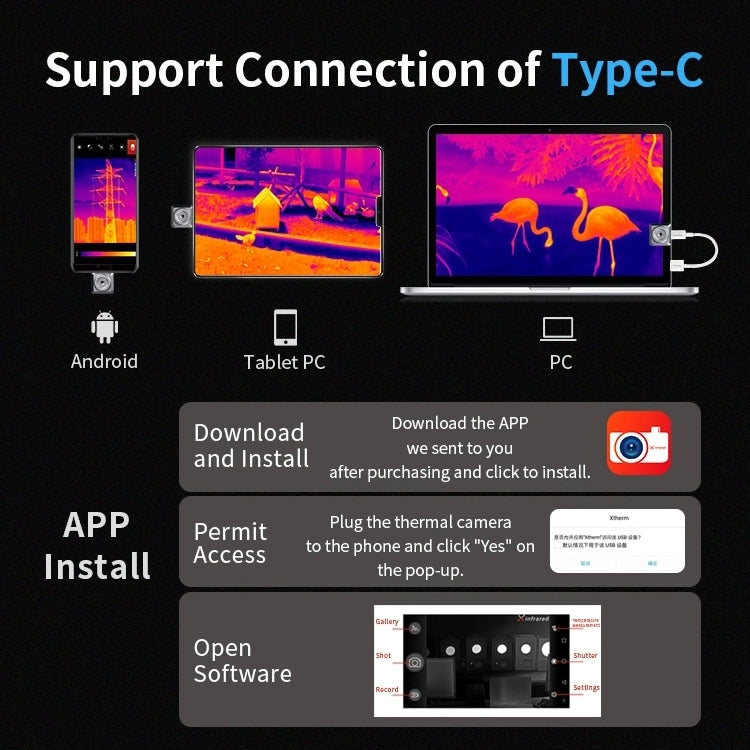 InfiRay T2L Type-C Phone Infrared Thermal Imager Monocular Hunting Detector Night Vision Camera Eurekaonline