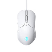 Inphic PB1 Business Office Mute Macro Definition Gaming Wired Mouse, Cable Length: 1.5m, Colour: Matte White Breathing Light Eurekaonline