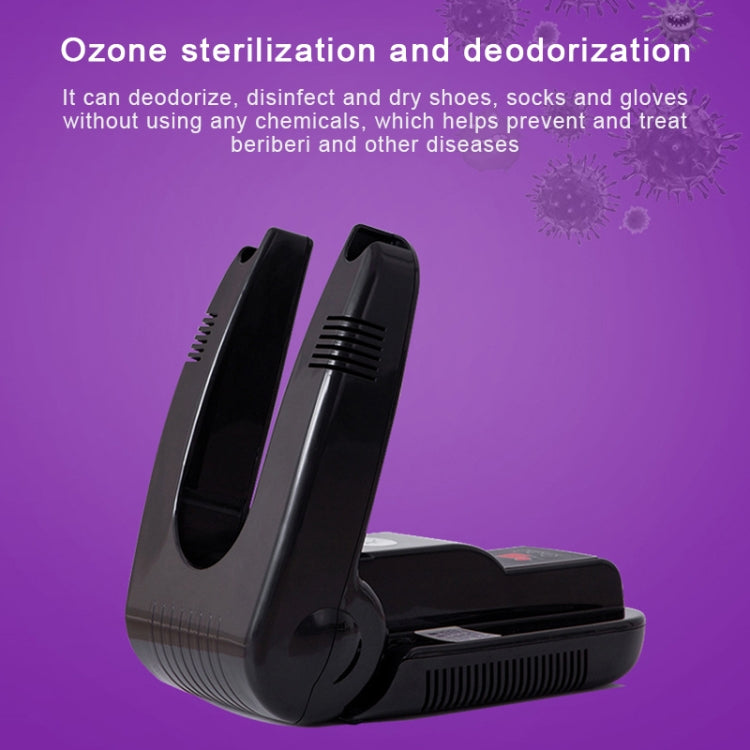 Intelligent Electric Shoes Dryer Sterilization Anion Ozone Sanitiser Telescopic Adjustable Deodorization Drying Machine, CN Plug(Black) Eurekaonline