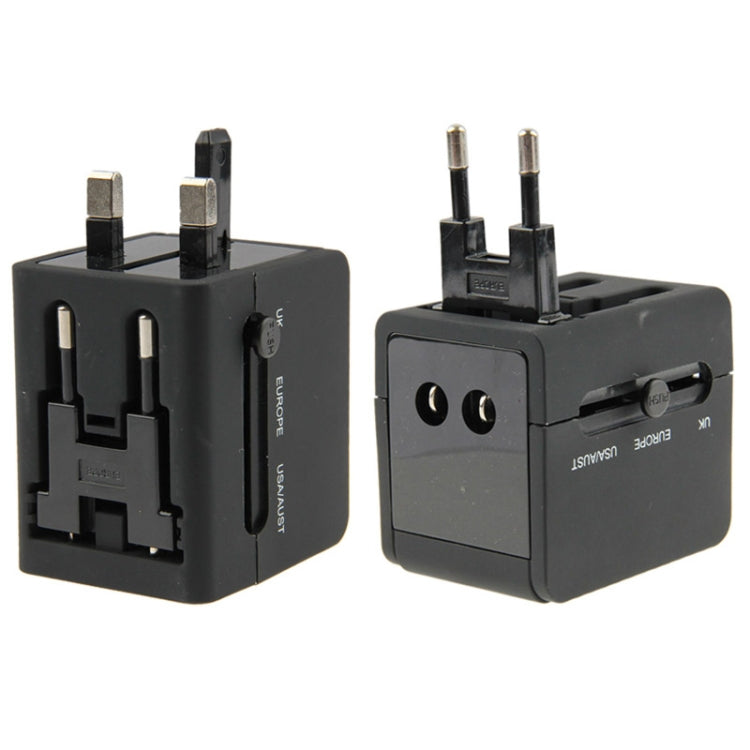 International 2.1A 2-USB EU / AU / UK / US Plug Travel Universal Adaptor(Black) Eurekaonline