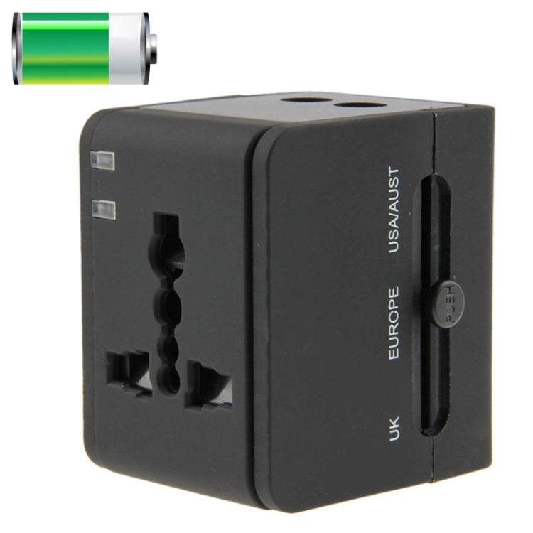  US Plug Travel Universal Adaptor(Black) Eurekaonline