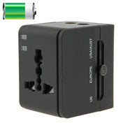 International 2.1A 2-USB EU / AU / UK / US Plug Travel Universal Adaptor(Black) Eurekaonline