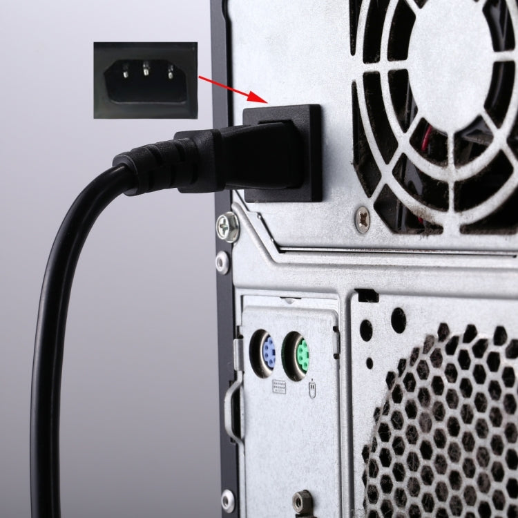 Israel Plug to Three Holes Desktop PC Power Cord, Cable Length: 1.8m Eurekaonline