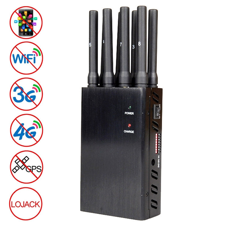 JAX-121A-8 GSM / DCS / WiFi / 3G / 4G / GPS / LOJACK Mobile Phone Signal Isolator, Coverage: 20 meters Eurekaonline