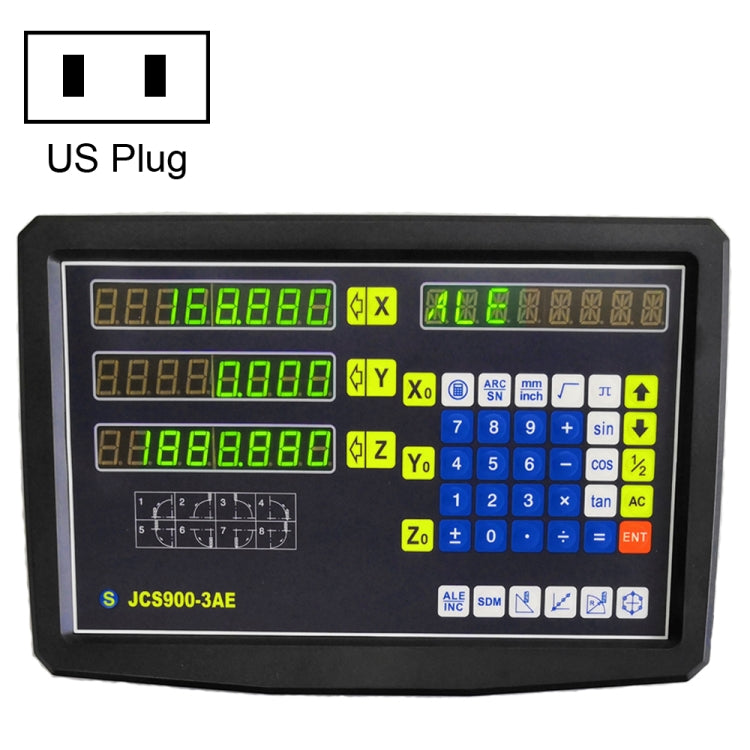 JCS900-3AE Three Axes Digital Readout Display Milling Lathe Machine, US Plug Eurekaonline