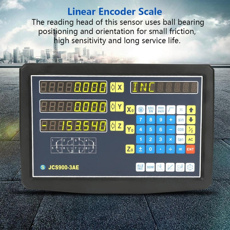 JCS900-3AE Three Axes Digital Readout Display Milling Lathe Machine, US Plug Eurekaonline