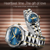 JIN SHI DUN 8813 Fashion Waterproof Luminous Automatic Mechanical Watch, Style:Men(Silver Blue) Eurekaonline